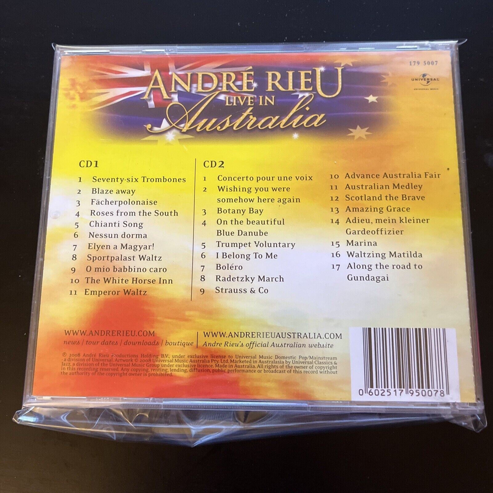 André Rieu – Live In Australia (CD, 2-Disc, 2008) NEW – Retro Unit