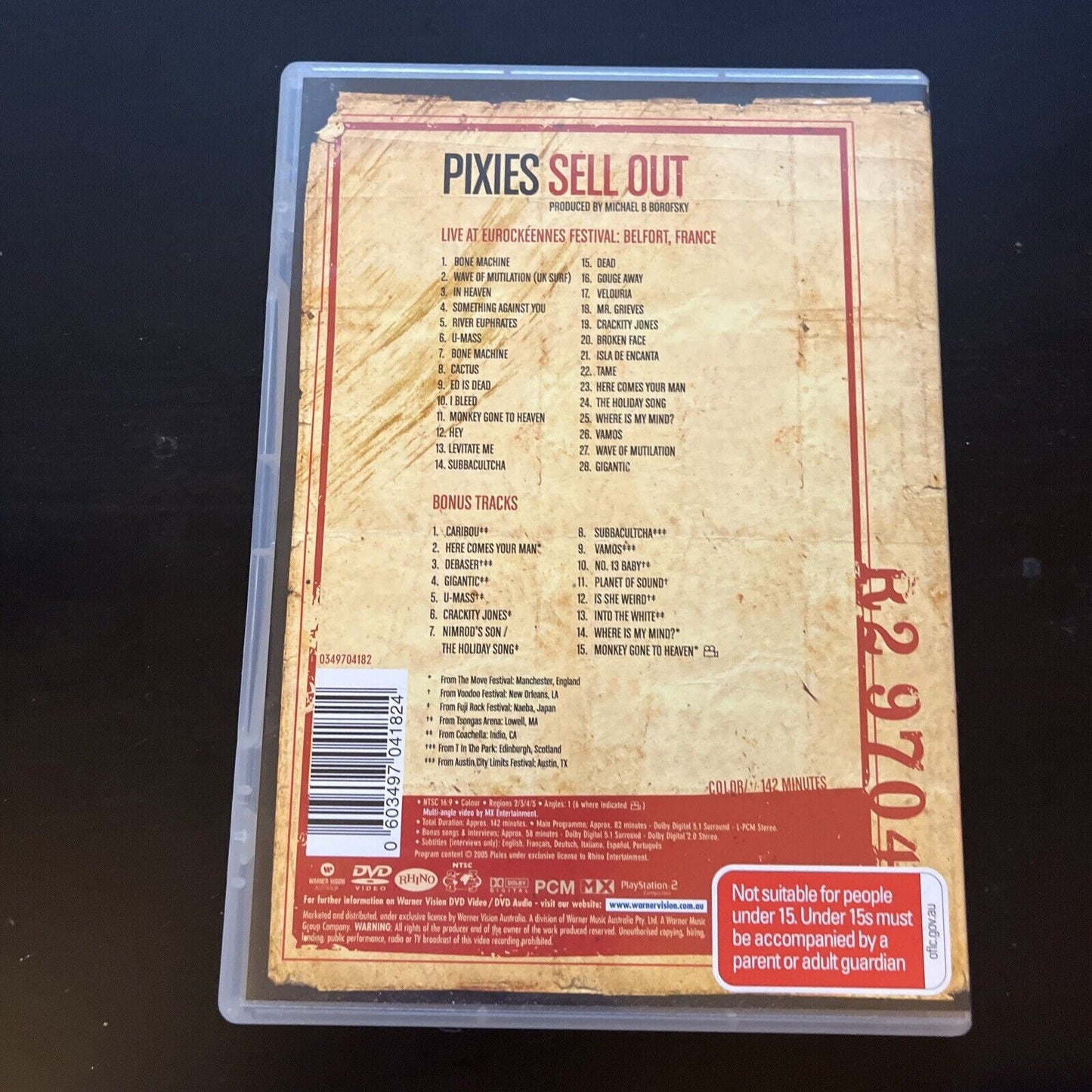 The Pixies – Sell Out 2004 Reunion Tour (DVD) Region 4&2