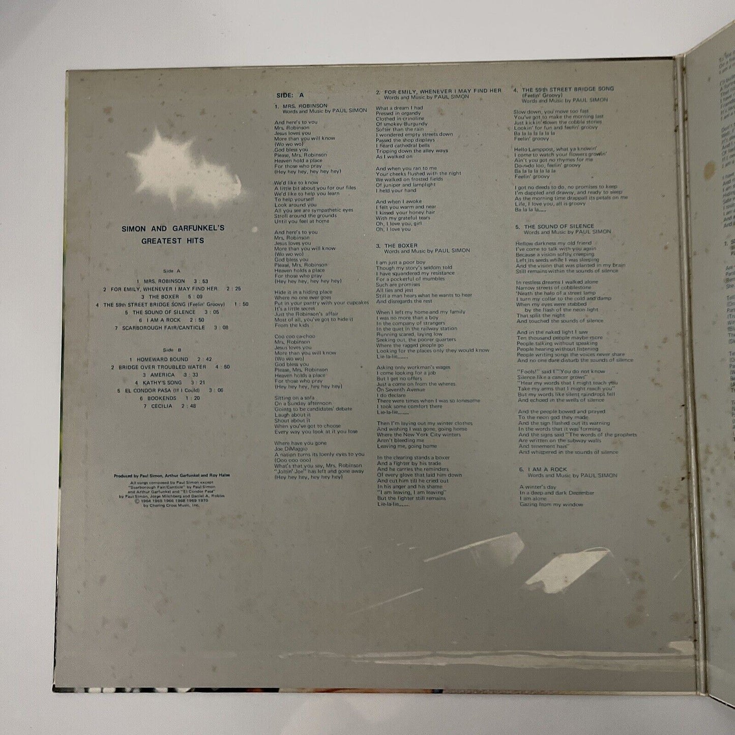 Simon And Garfunkel's Greatest Hits  12” LP Vinyl Album 1972