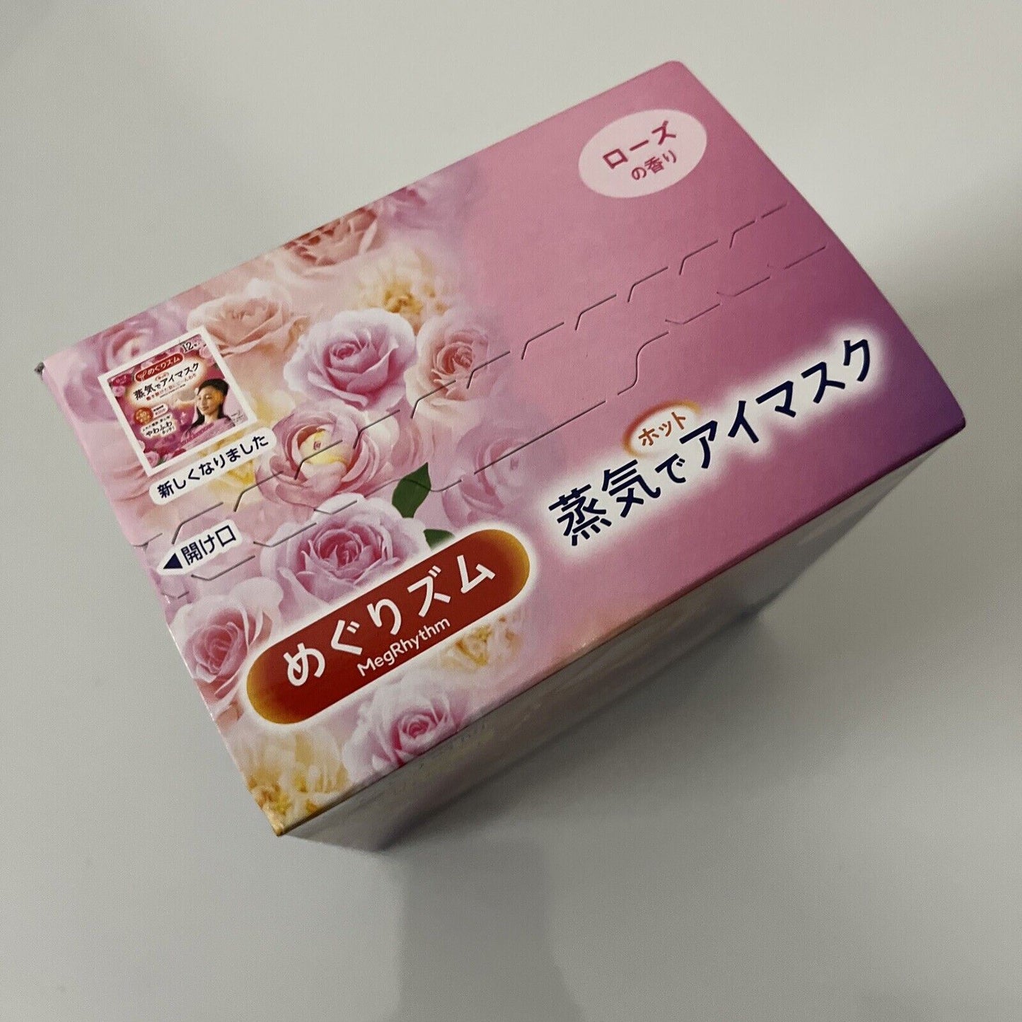 NEW Kao MegRhythm Gentle Steam Eye Mask 12PCS Rose Scented Relaxing Stress Relie