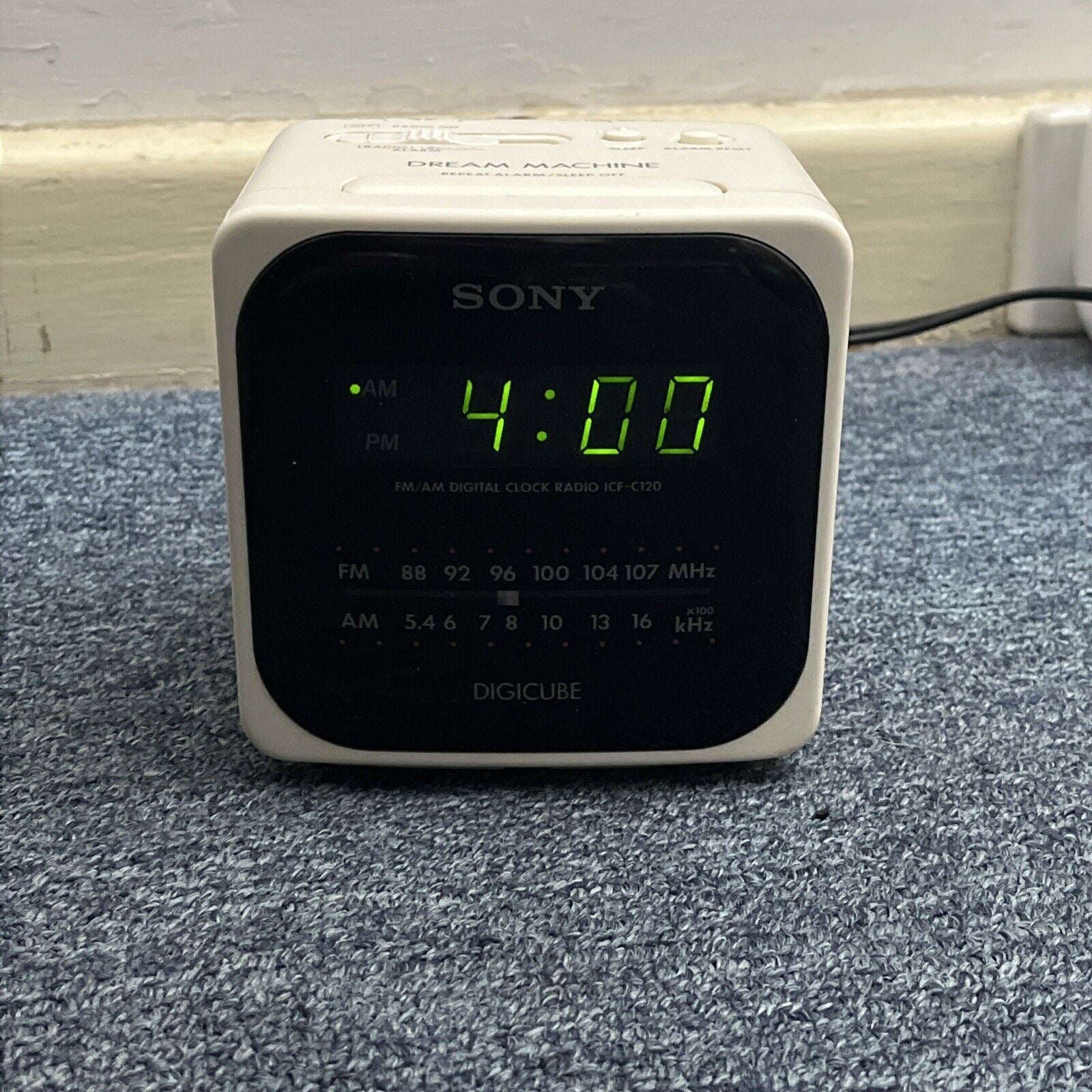 Sony Dream Machine Digicube ICF-C120 FA/AM Alarm Clock Radio Vintage 1 ...
