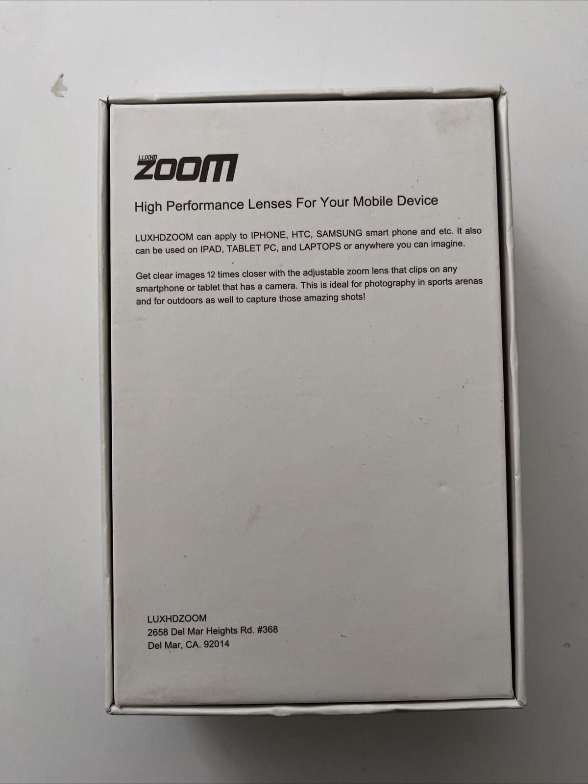LuxHD Zoom High Performance Lenses Universal Clip Zoom Lens for Mobile