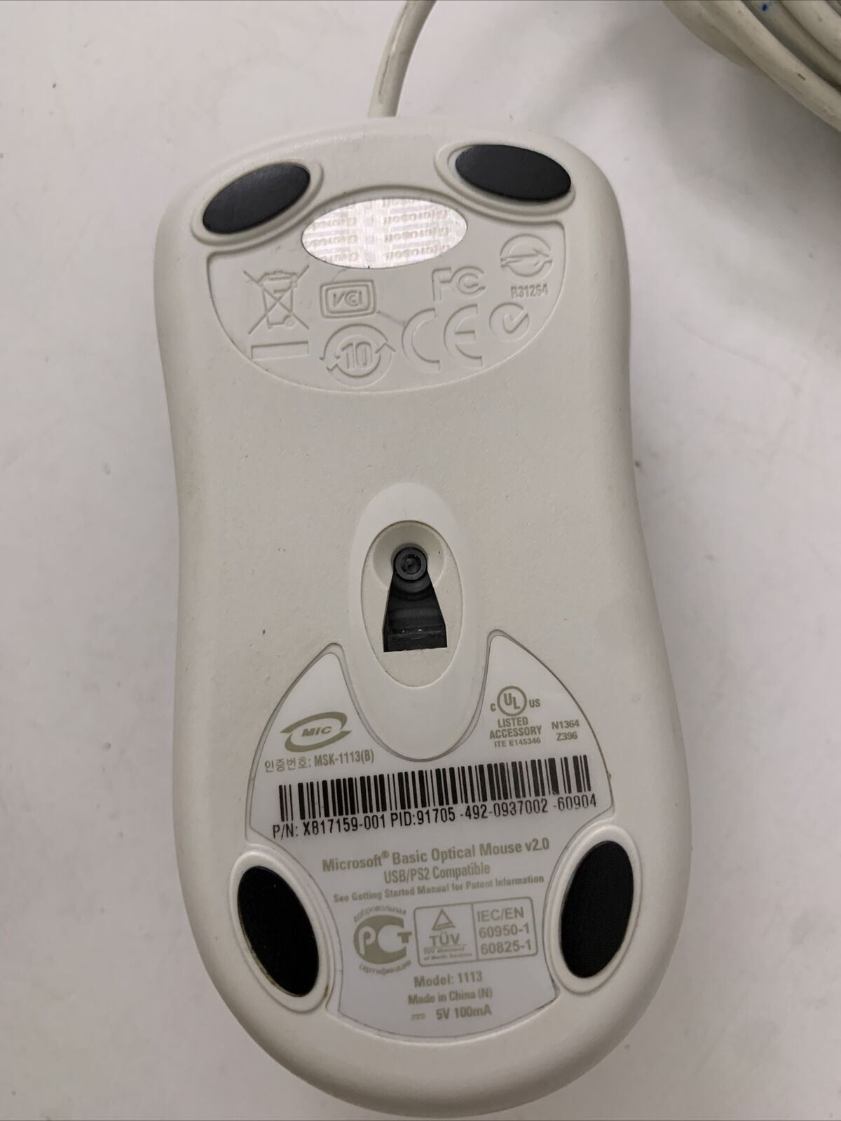 Microsoft Basic Optical Mouse v2.0 USB