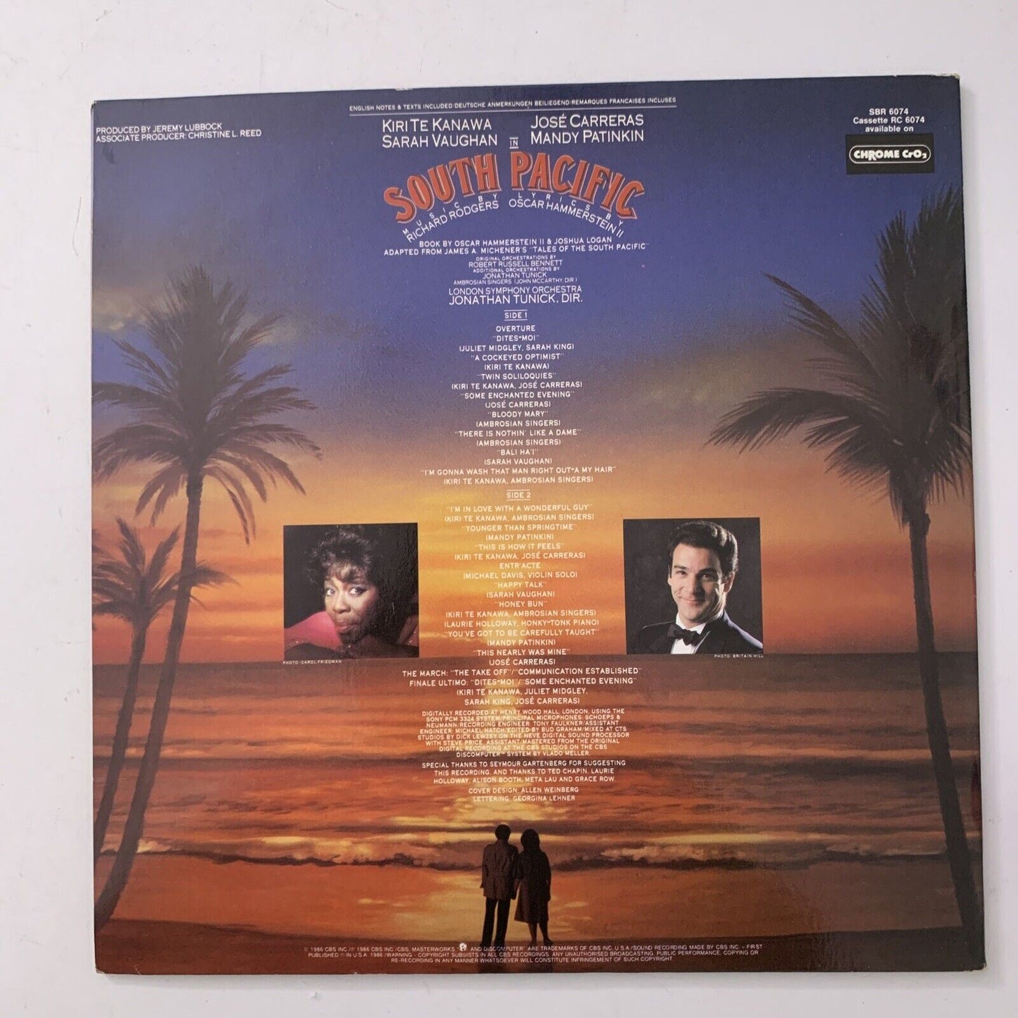 Rodgers & Hammerstein South Pacific - Kiri Te Kanawa, José Carreras Vinyl Record