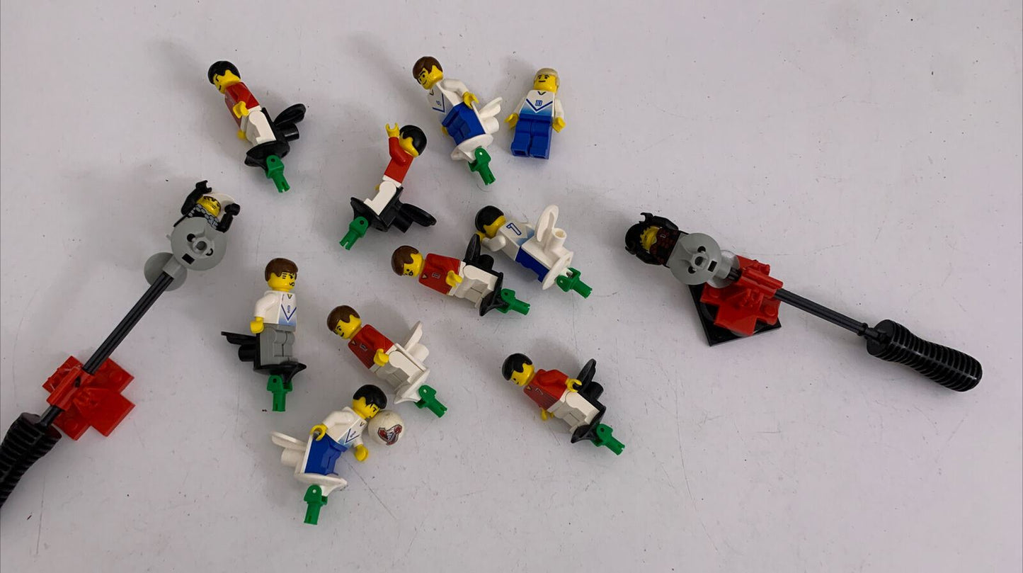 12x Lego Foosball Football Figures Characters with Adidas Football LEGO Ball