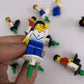 12x Lego Foosball Football Figures Characters with Adidas Football LEGO Ball