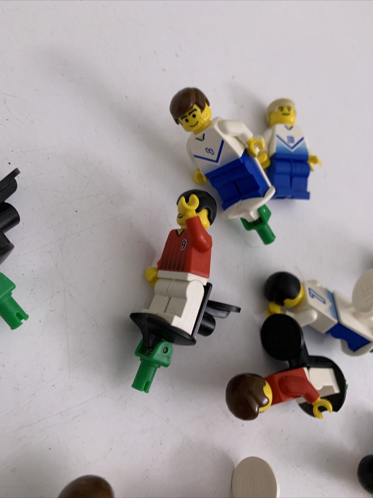 12x Lego Foosball Football Figures Characters with Adidas Football LEGO Ball