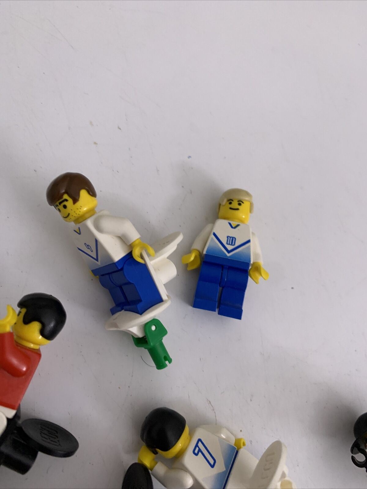 12x Lego Foosball Football Figures Characters with Adidas Football LEGO Ball