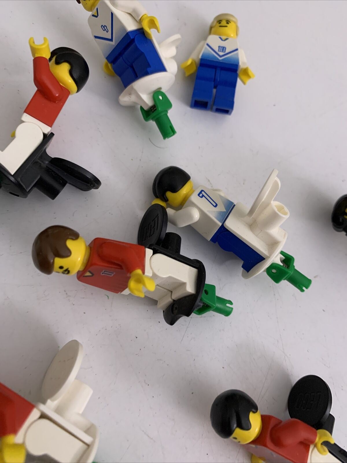 12x Lego Foosball Football Figures Characters with Adidas Football LEGO Ball