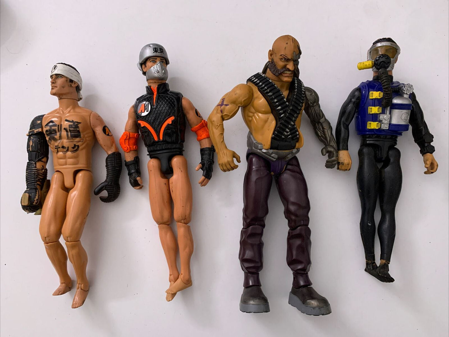 4x Hasbro Action Man Figures - Dr X Air Patrol Scuba 12" 30 cm