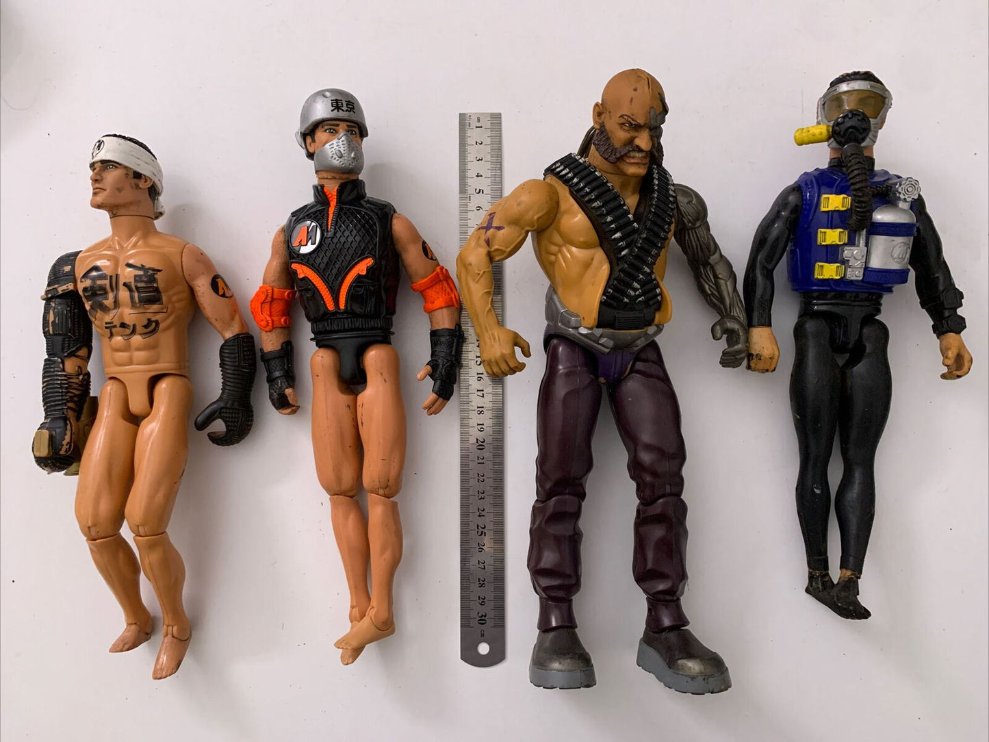 4x Hasbro Action Man Figures - Dr X Air Patrol Scuba 12" 30 cm