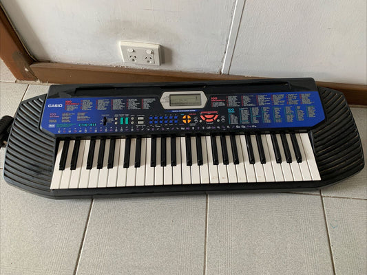 Casio CTK-411 MIDI Electronic Portable Musical Keyboard 100 Song + AC Adapter