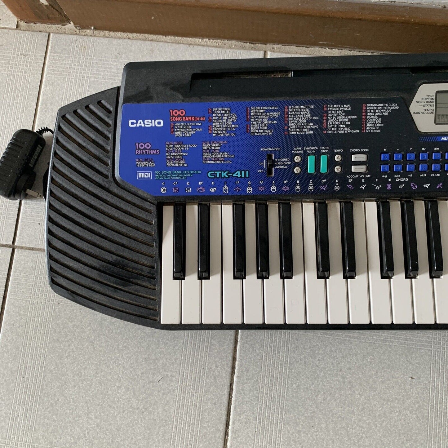 Casio CTK-411 MIDI Electronic Portable Musical Keyboard 100 Song + AC Adapter