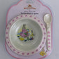 NEW Bunnykins Melamine Suction Bowl & Spoon Feeding Set Sweethearts Pink