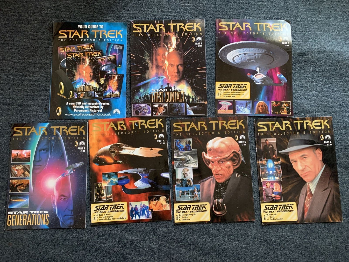 7x Star Trek Collector's Edition Magazine - First Contact The Next Generation