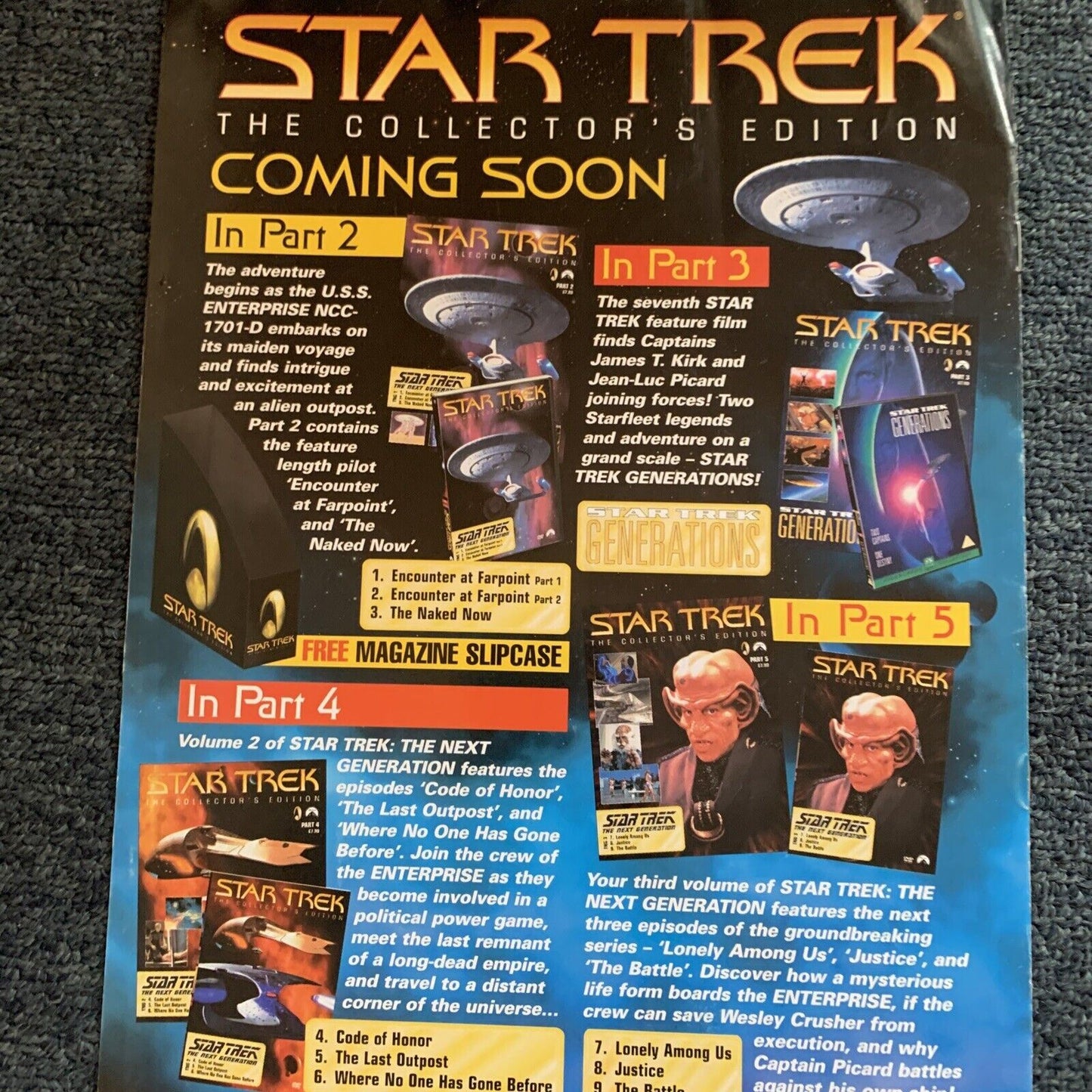 7x Star Trek Collector's Edition Magazine - First Contact The Next Generation