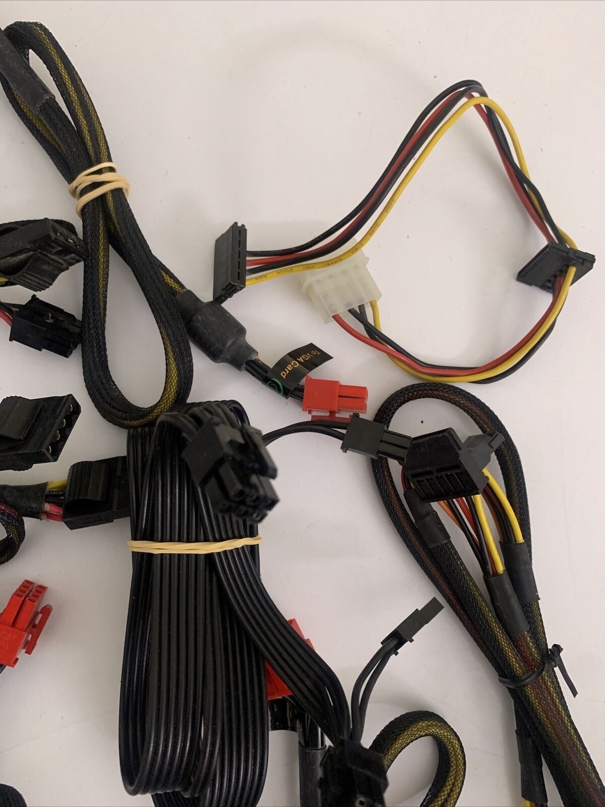 19x Bulk Lot Sets Power Supply Connectors Wires PSU ATX PC 4+4 Floppy 2+2 SATA