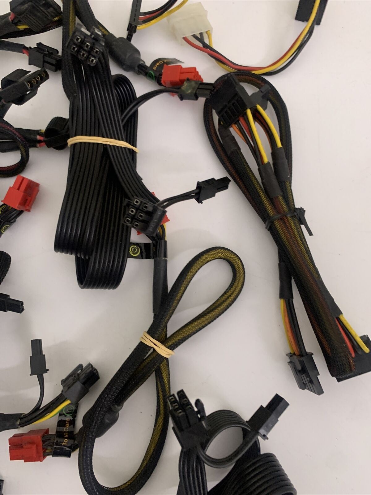 19x Bulk Lot Sets Power Supply Connectors Wires PSU ATX PC 4+4 Floppy 2+2 SATA