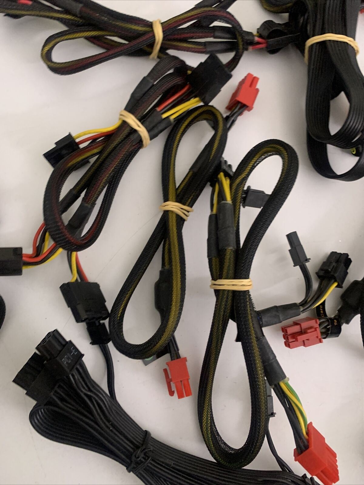 19x Bulk Lot Sets Power Supply Connectors Wires PSU ATX PC 4+4 Floppy 2+2 SATA