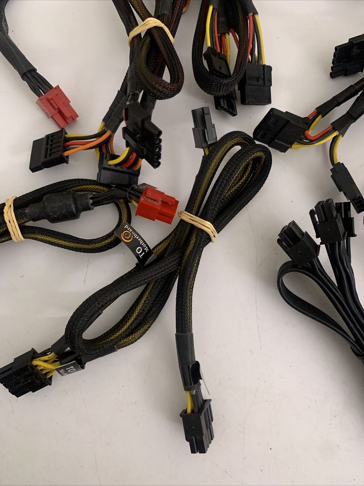 19x Bulk Lot Sets Power Supply Connectors Wires PSU ATX PC 4+4 Floppy 2+2 SATA