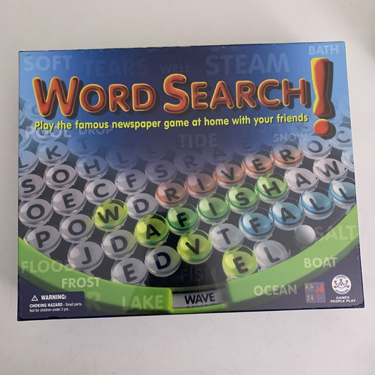 *New Sealed* Word Search - Play The Famous Newspaper Board Game Crown & Andrews