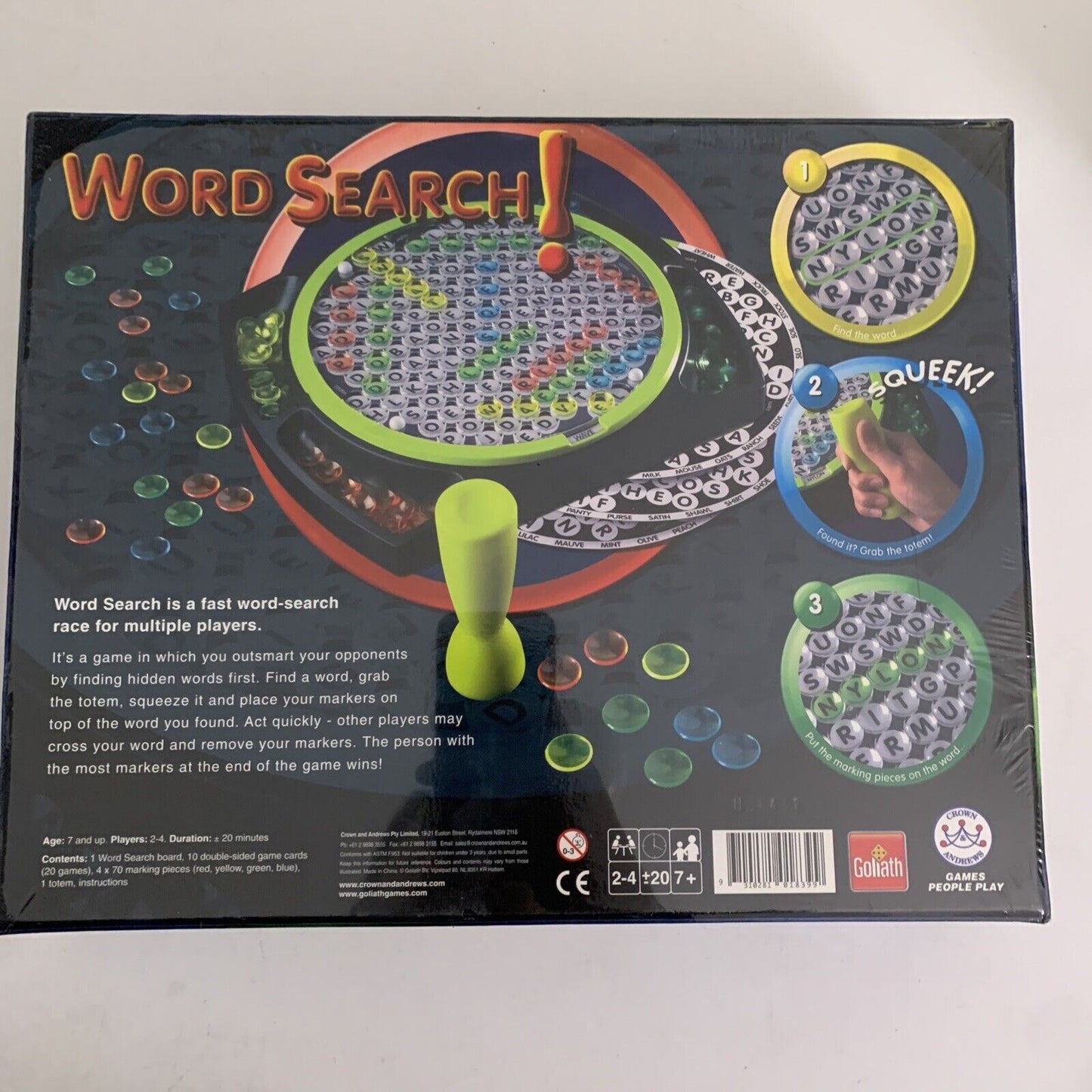 *New Sealed* Word Search - Play The Famous Newspaper Board Game Crown & Andrews
