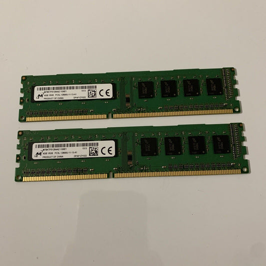 2x Micron 4GB PC3L-12800U-11-13-A1 DDR3L-1600  Desktop Memory RAM DDR3 SDRAM