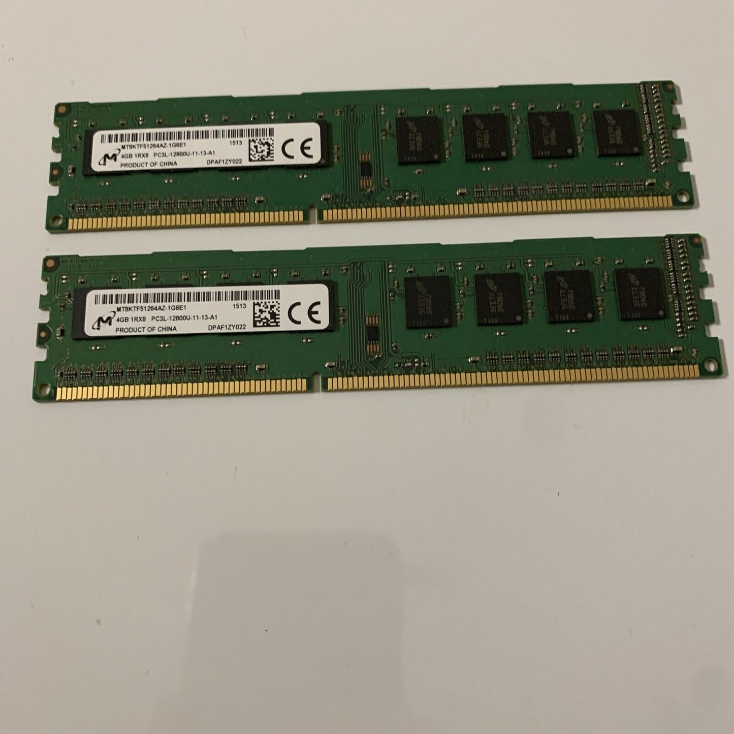 2x Micron 4GB PC3L-12800U-11-13-A1 DDR3L-1600  Desktop Memory RAM DDR3 SDRAM