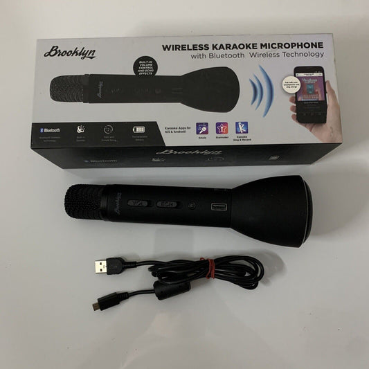 Brooklyn Wireless Karaoke Microphone Bluetooth for iOS Android