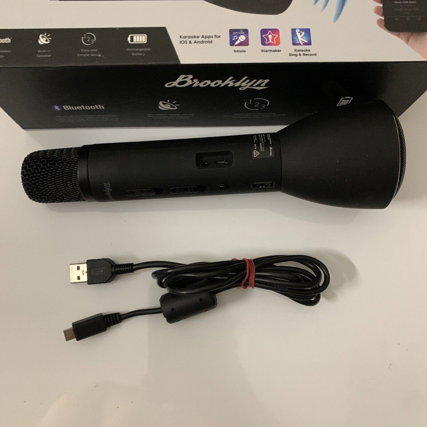Brooklyn Wireless Karaoke Microphone Bluetooth for iOS Android