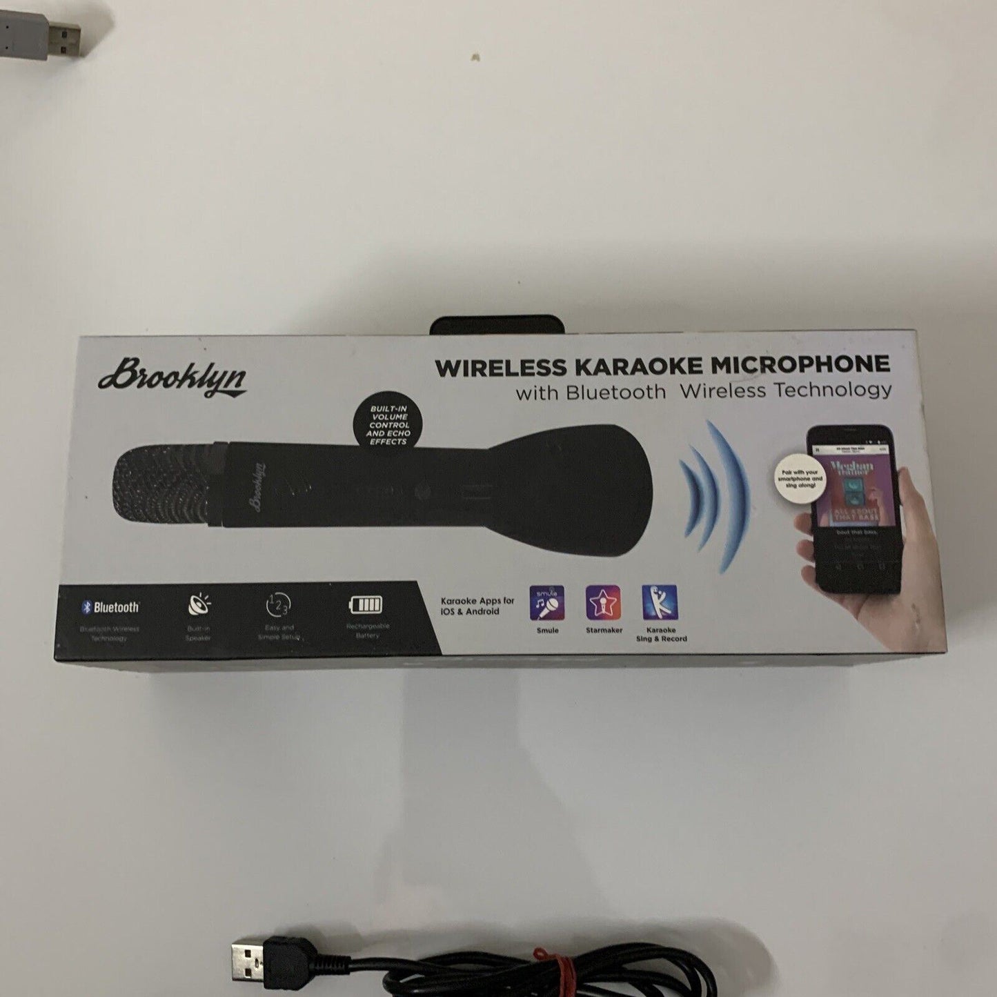 Brooklyn Wireless Karaoke Microphone Bluetooth for iOS Android