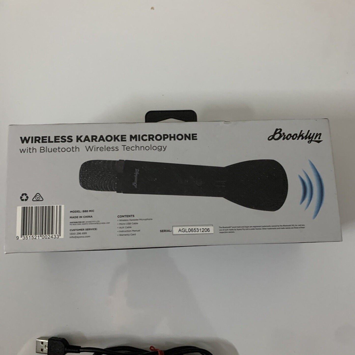 Brooklyn Wireless Karaoke Microphone Bluetooth for iOS Android