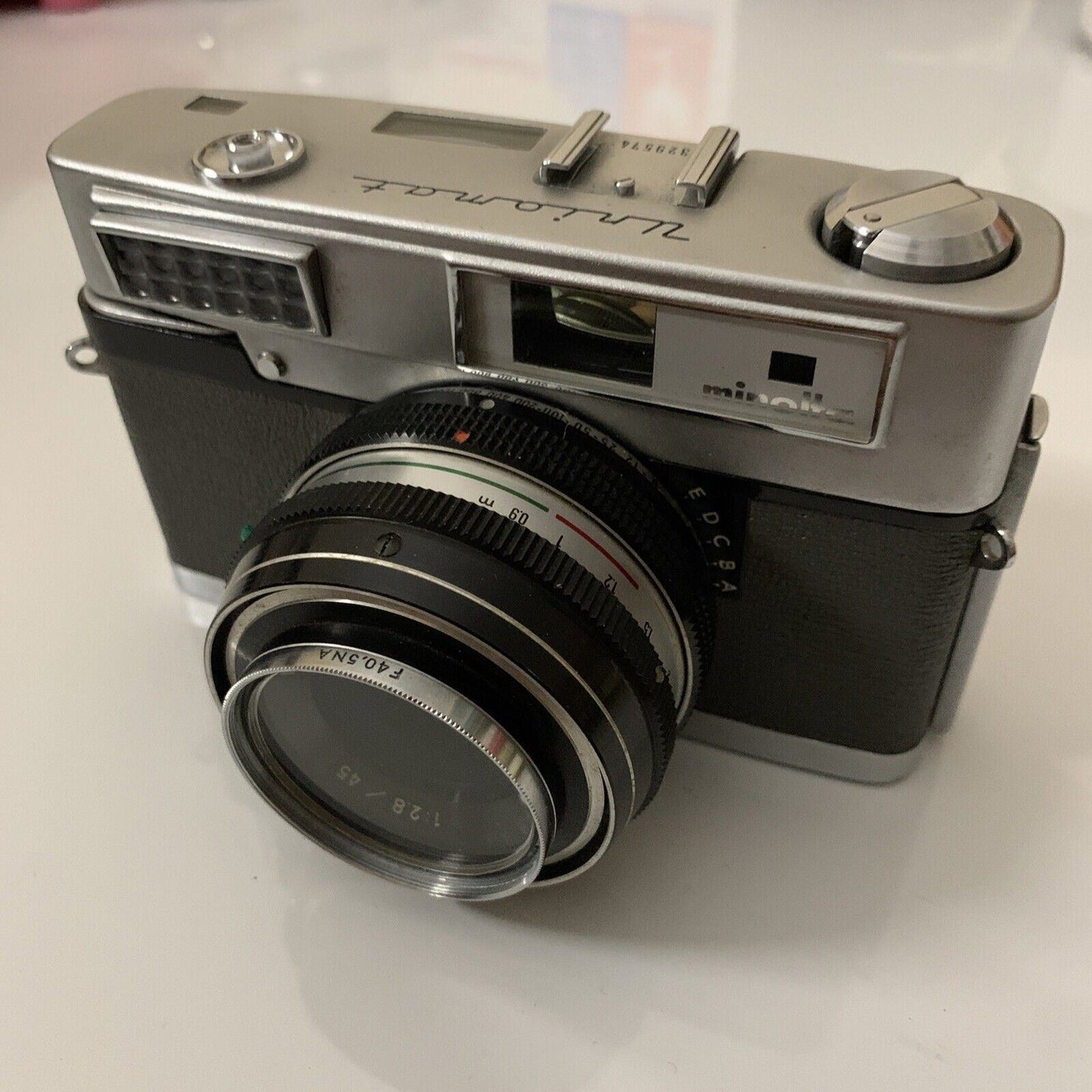 Vintage Retro MINOLTA Uniomat I Film Camera 35mm Lens Rokkor 1:2.8/45mm 1961