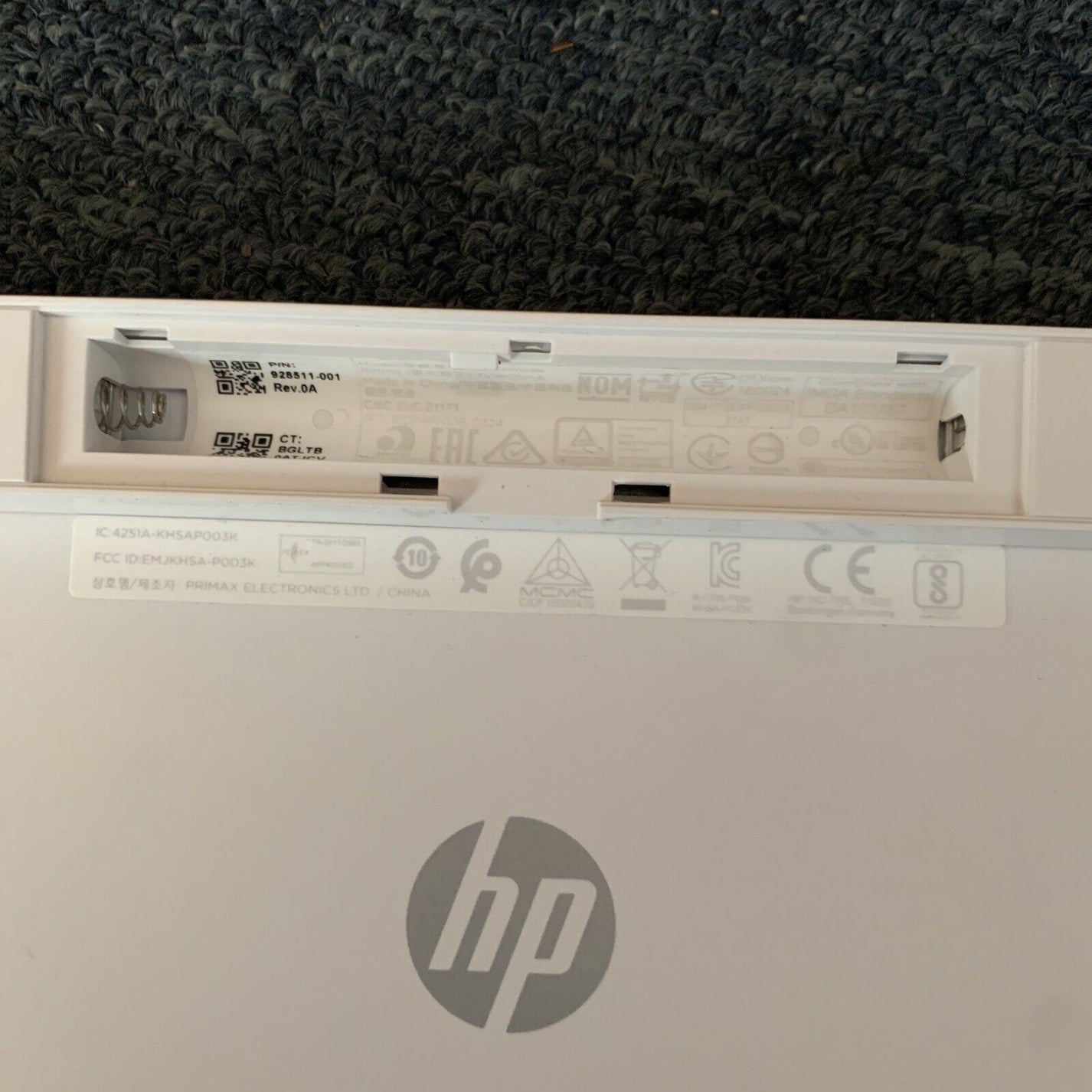 HP HSAP003K Slim Wireless Keyboard + USB HP Mouse Retro Unit