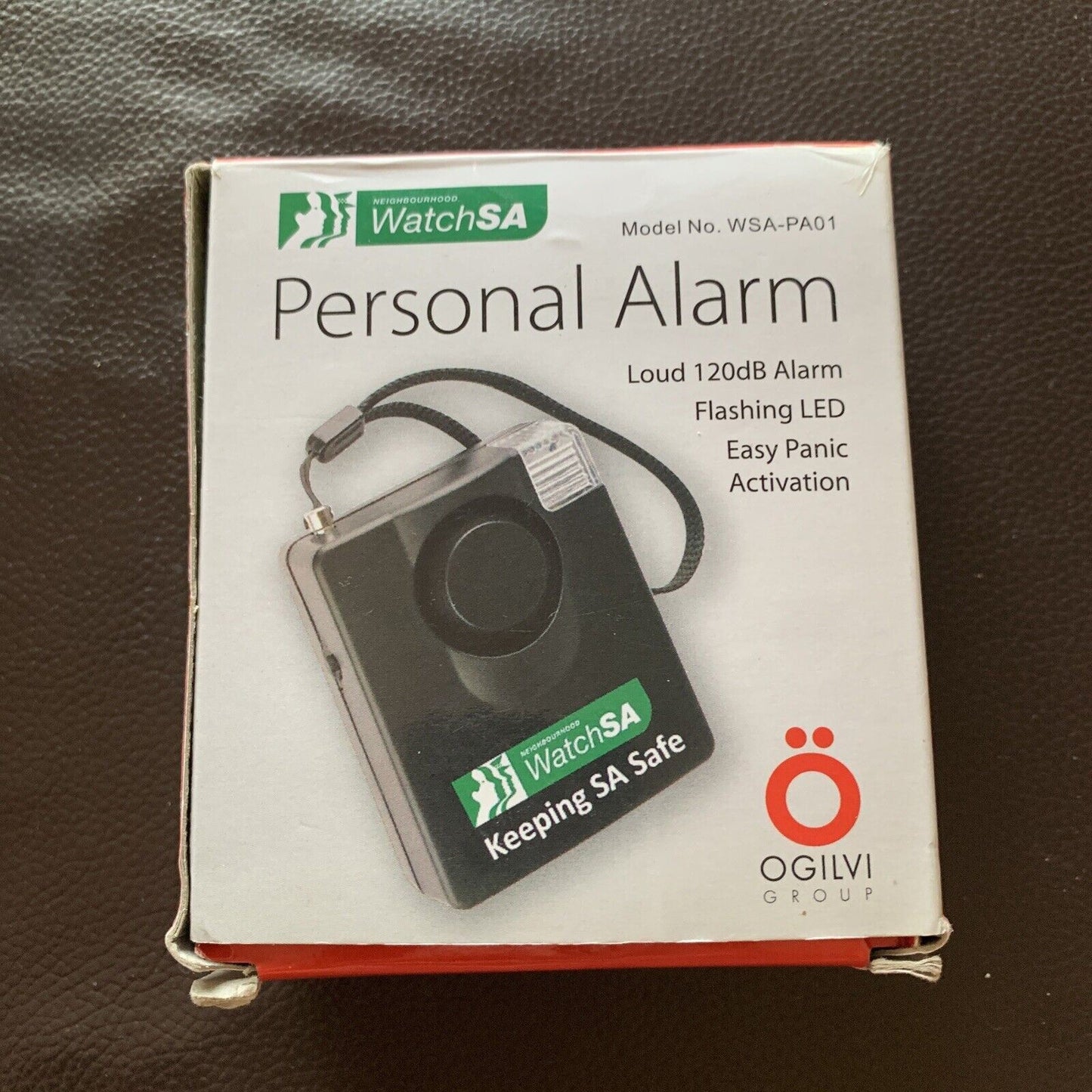 Neighbourhood Watch Personal Alarm WSA-PA01 120dB Noise Flash Strobe Light Belt