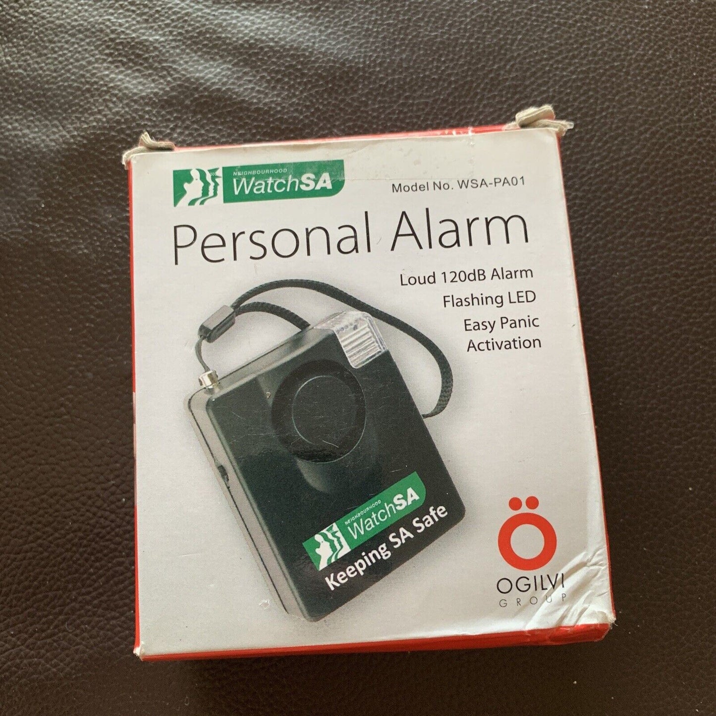 Neighbourhood Watch Personal Alarm WSA-PA01 120dB Noise Flash Strobe Light Belt