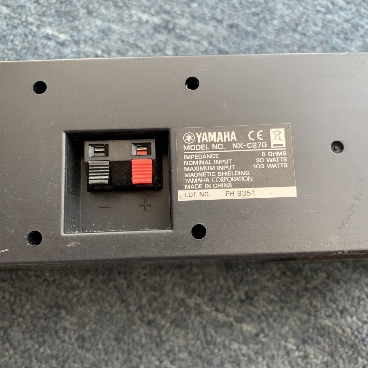 Yamaha Centre Speaker  Model NX-C270 6 ohms  30-100 Watts Black