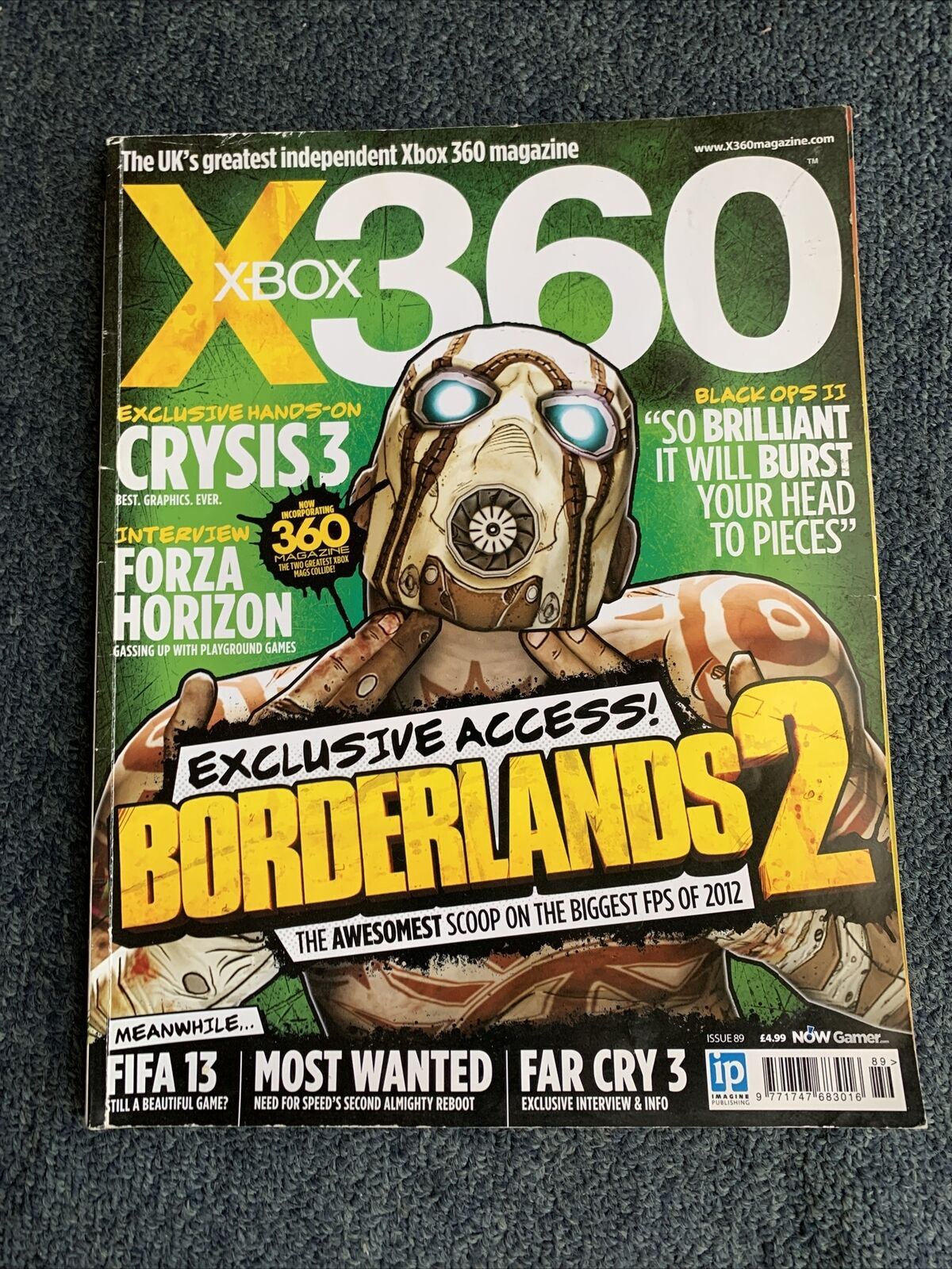 4x Xbox 360 Magazine Borderlands Destiny Deadspace Issue 86, 89, 100, Aug 2012