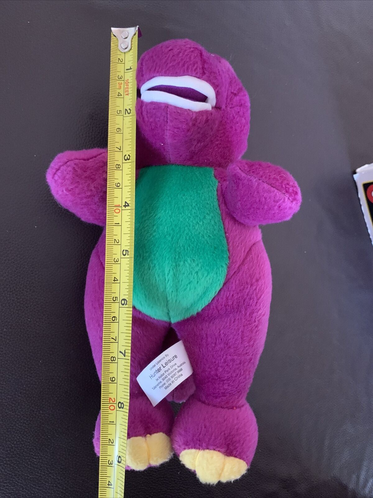 Vintage Barney the Dinosaur Plush Toy 25cm 10"