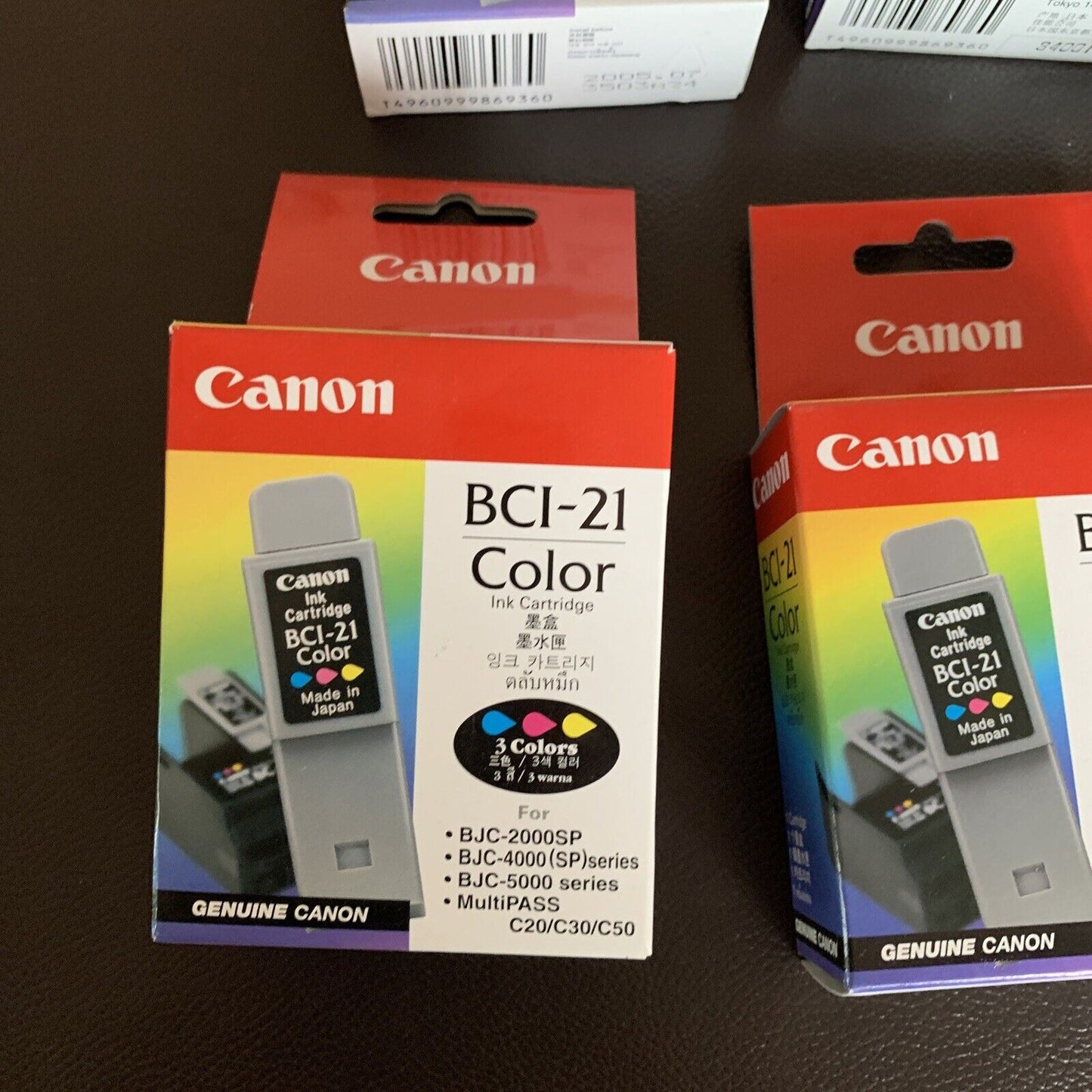 Genuine Canon BCI-21 3x Color Ink 3x Black Inkjet Cartridge