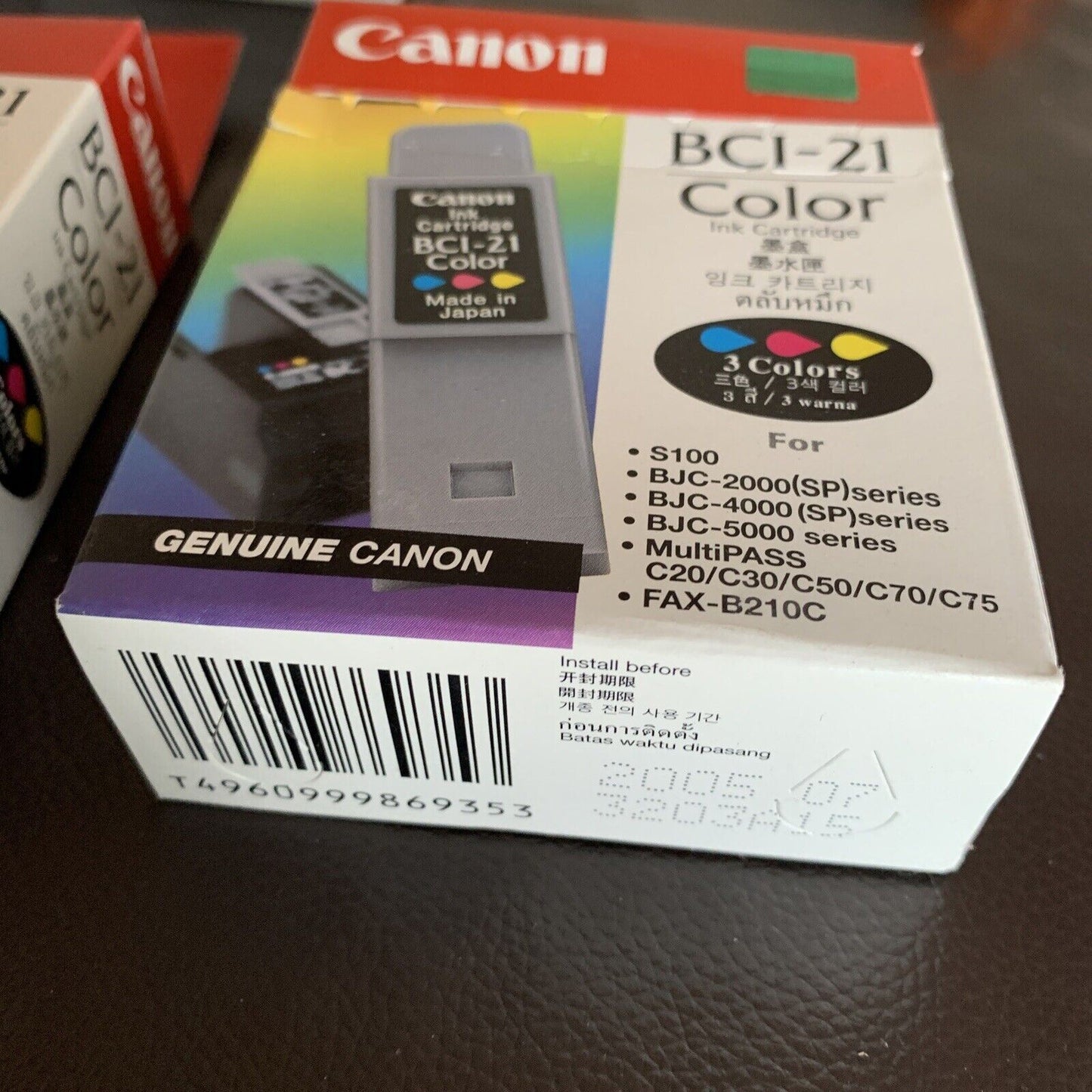 Genuine Canon BCI-21 3x Color Ink 3x Black Inkjet Cartridge