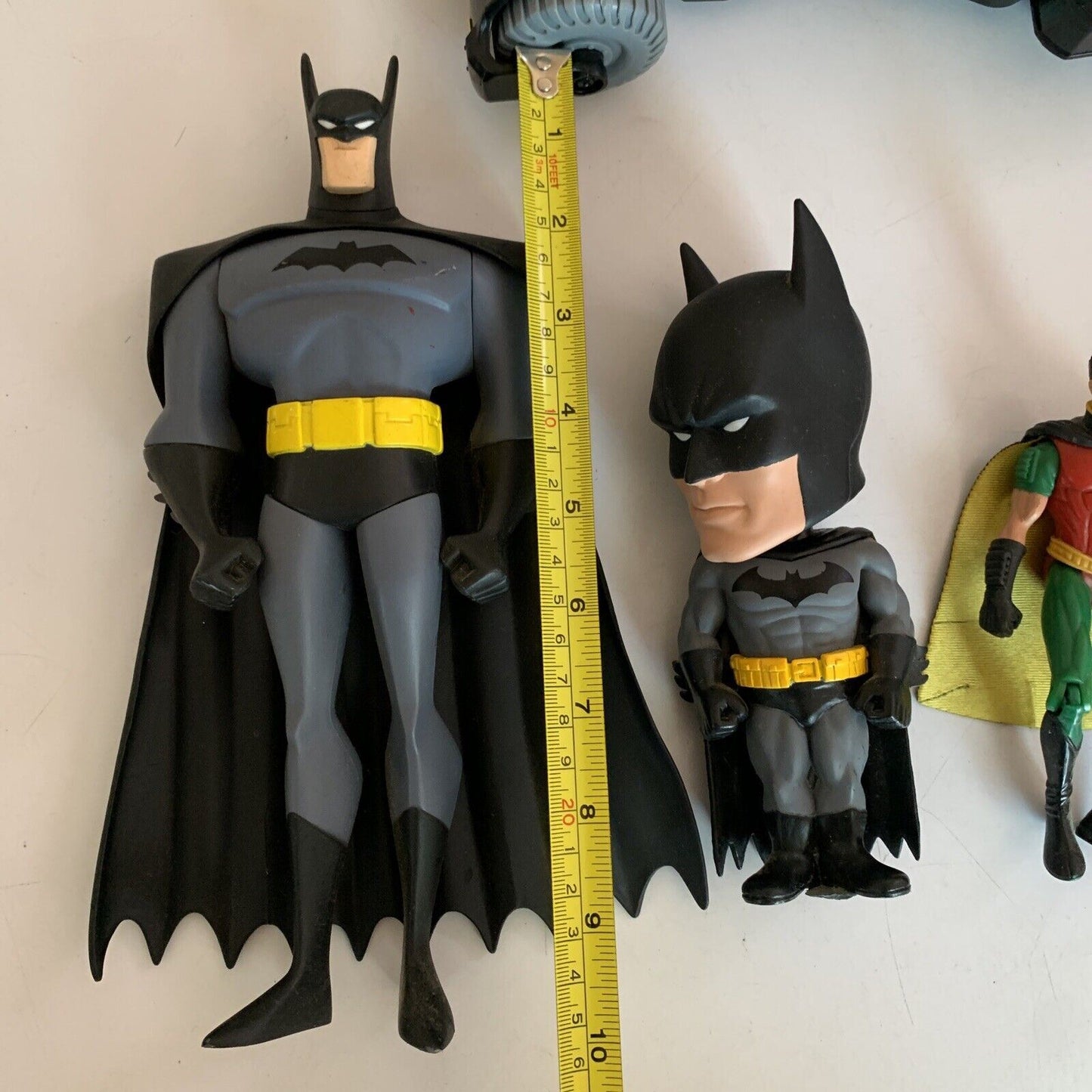 3x Batman, Robin & Batmobile Action Figure - Bobble head, Money Box, Action Fig