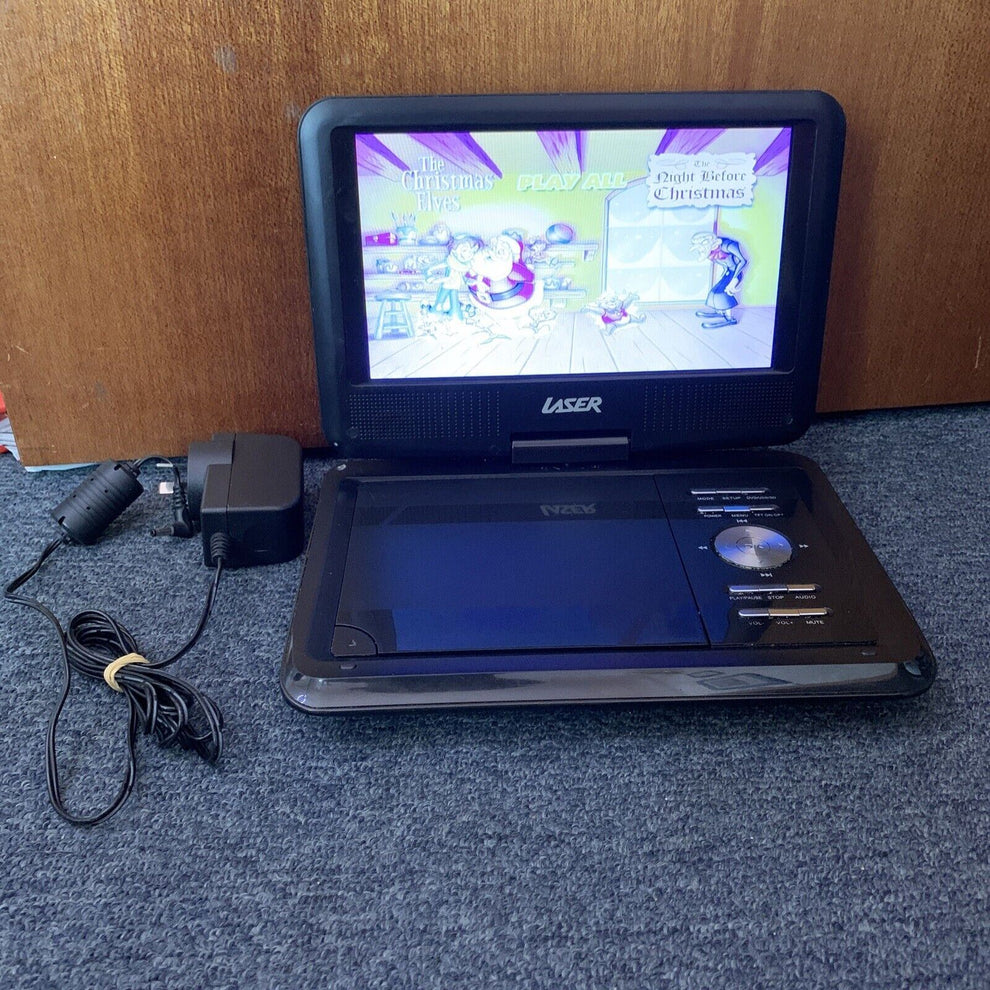 Laser 7" Portable DVD Player Plays All Regions with Power Supply