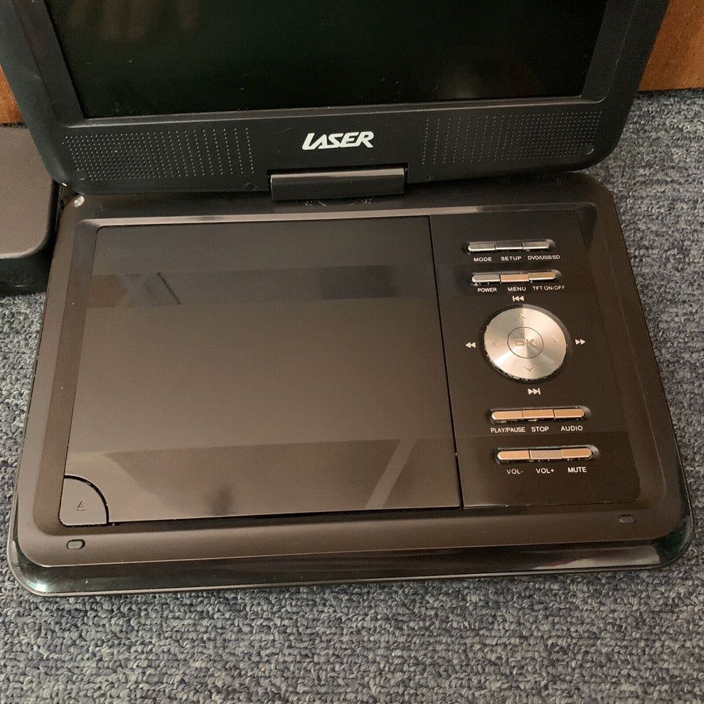 Laser 7" Portable DVD Player Plays All Regions with Power Supply Retro Unit