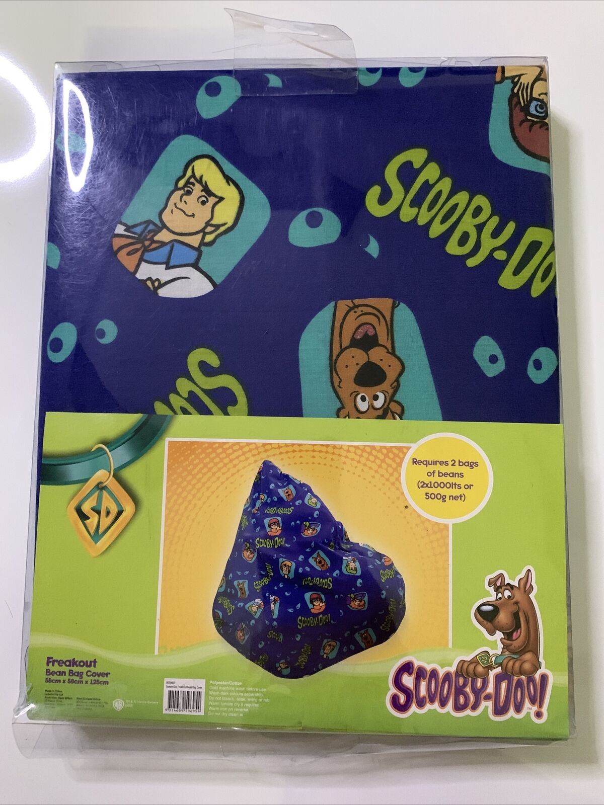 Scooby Doo Freakout Bean Bag Cover 58 x 58 x 125cm NEW