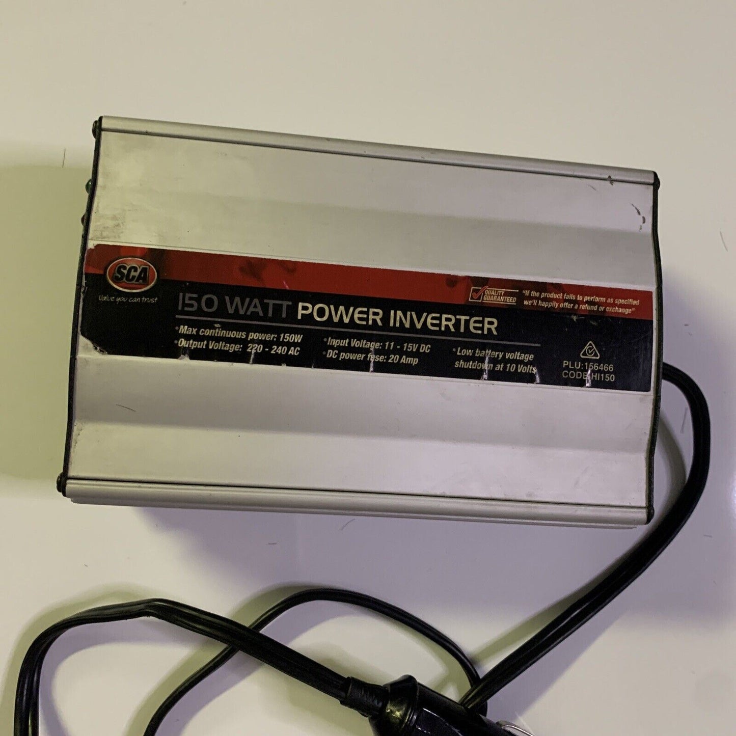 SCA 150 Watt Power Inverter HI-150 Input 12V 15A Output 240VAC 50Hz