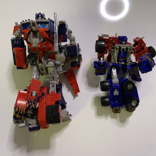 2x Optimus Prime Transformers Hasbro Takara 2006 10" Transformer Armada 8"