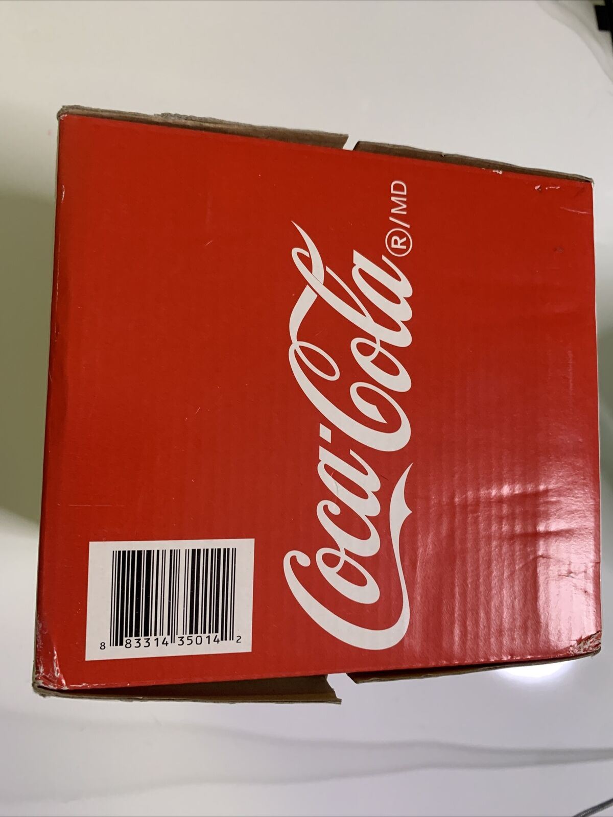 Coca Cola Set of 6 Drinking Glasses Retro Contoured 370ml NEW