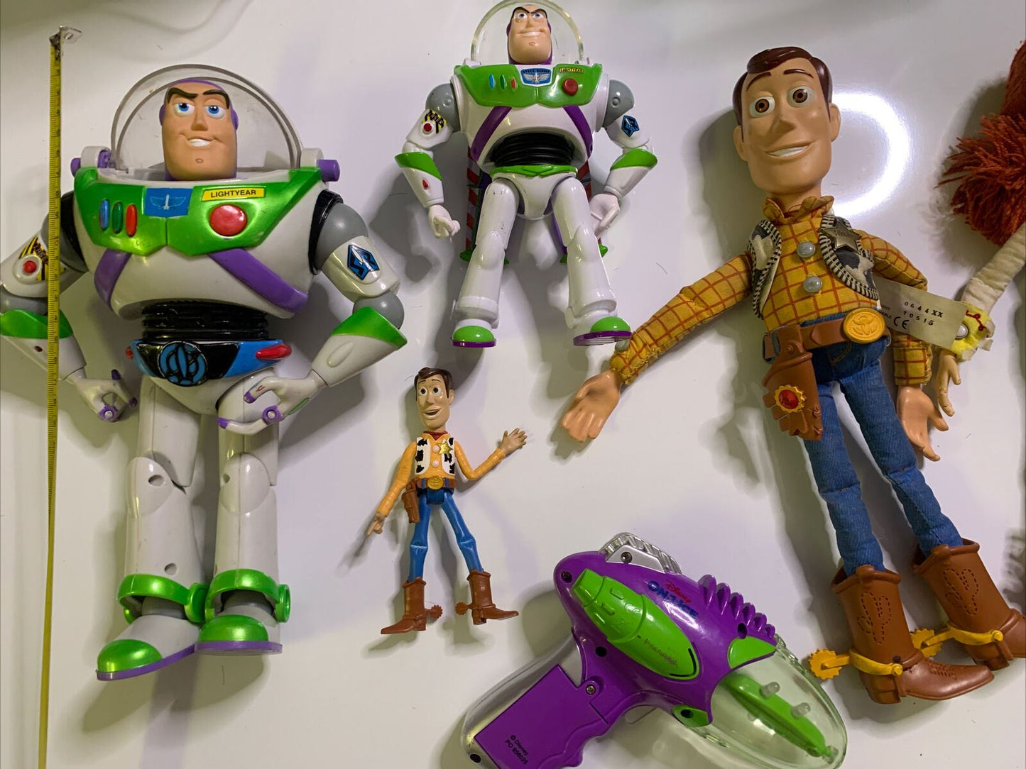 6x Toy Story Figure Buzz Lightyear Woody Jessie - Pull String - Gun Working