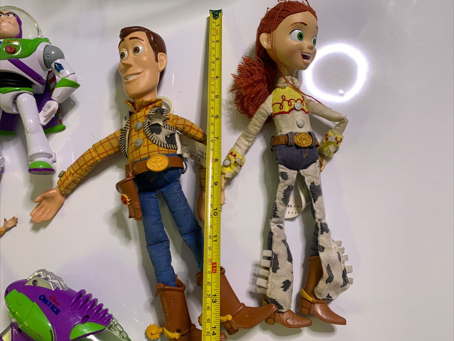 6x Toy Story Figure Buzz Lightyear Woody Jessie - Pull String - Gun Working